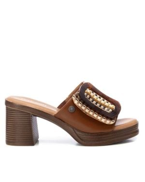Xti Block Heel Sandals - Brown