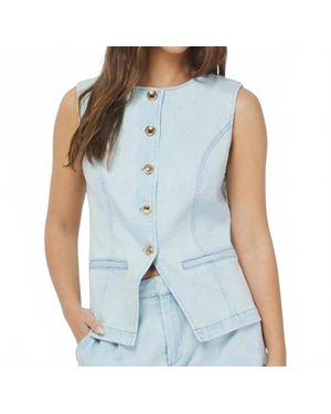 needii Button Down Vest - Blue