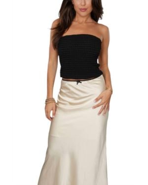 Miou Muse Naples Strapless Top - Black