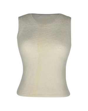 Alice + Olivia Sleeveless Crewneck Top - White