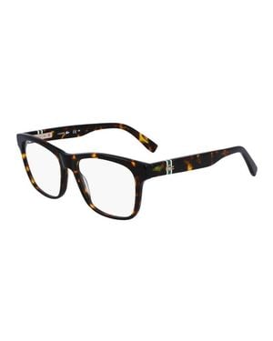Lacoste Eyeglasses Square Full Rim, Dark Havana Frame And Clear Demo Lenses Lens L2933N230 - Black