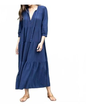 Honorine Long Giselle Dress - Blue