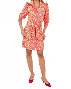 Gretchen Scott Smell The Roses Swagger Dress - Red