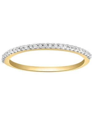 Pompeii3 Diamond Wedding Ring Stackable Anniversary Band - Metallic