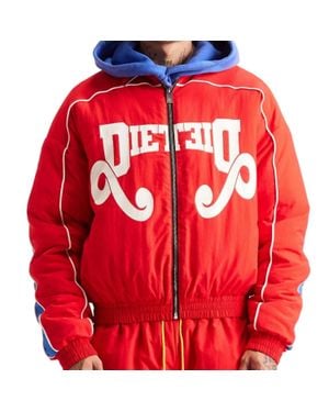 DIET STARTS MONDAY Reverso Zip Nylon Jacket - Red