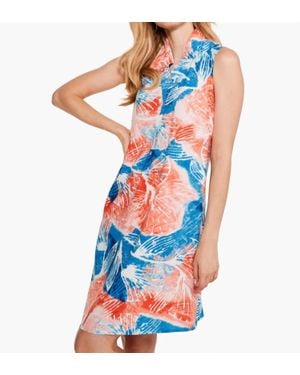 NIC+ZOE Watercolor Blooms Dress - Blue