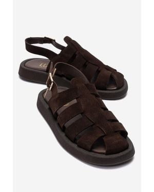 Forever & Always Shoes Joura Leather Sandal - Black
