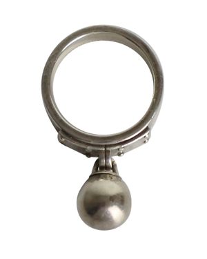 Tiffany & Co. Tiffany & Co Ball Dangle Ring - Metallic
