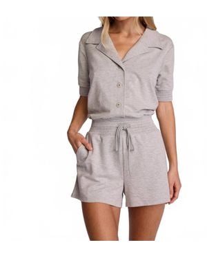 Sundays Cora Button-Up Romper - Purple