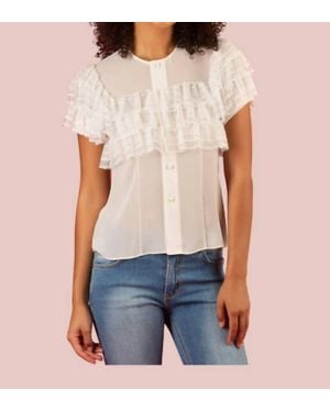 Jessie Liu Clover Blouse - Blue