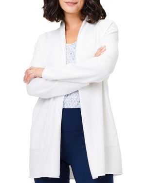 NIC+ZOE Cool Down Open Front Cardigan - White