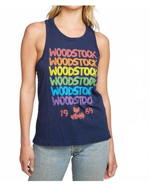 Chaser Brand Woodstock Muscle Tank - Blue