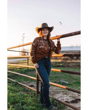 2FlyCo Saddle Ranch Sweatshirt - Brown