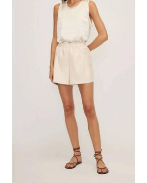 Melissa Nepton Vegan Leather Shorts - Natural