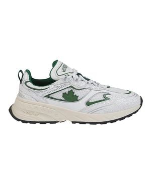 DSquared² Sprinter Lace-Up Calf Leather Sneakers - White