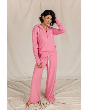 Ampersand Ave Performance Fleece Free Time Comfy Pants - Pink