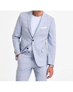Alfani Slim-Fit Plaid Suit Jacket - Blue