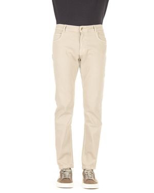 Eleventy Colored 5-Pocket Stretch Cotton Jeans - Natural