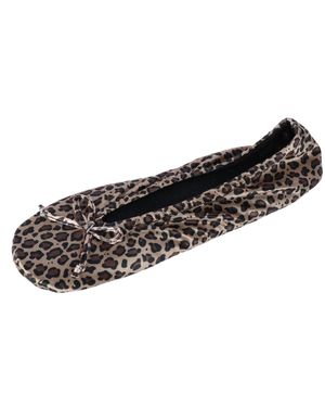 Isotoner Satin Classic Ballerina Slippers - Black