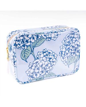 8 Oak Lane Clear Coated Rectangular Cosmetic Case - Blue
