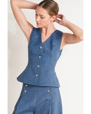 TRUEDAMES Power Move Woven Vest - Blue