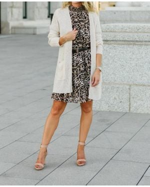 Kensie Ada Chenille Cardigan - Gray