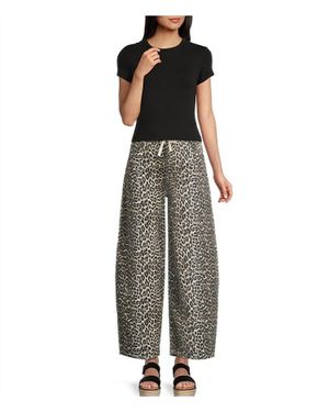 Tractr Mid Rise Easy Fit Leopard Print Jeans - Multicolor