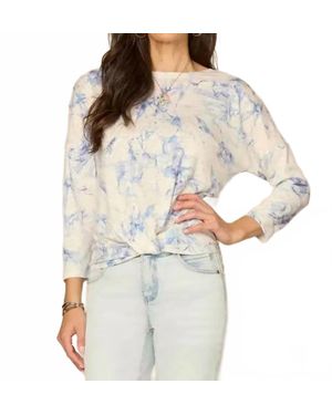 Democracy Three Quarter Twist Hem Top - Gray