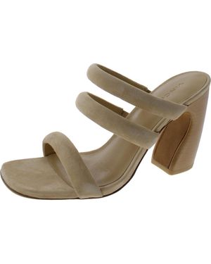 Vince Dara Cushioned Footbed Slip On Heels - Brown