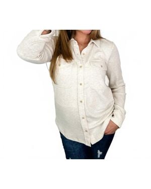 Thread & Supply Cassian Soft Luxe Button Up Shirt - Natural
