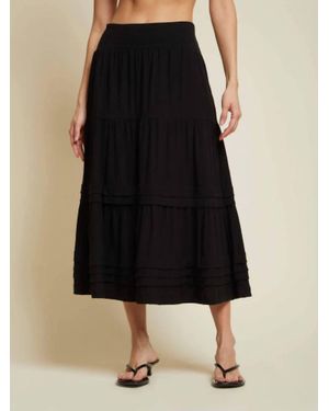 Nation Ltd Janine Tiered Midi Skirt - Black