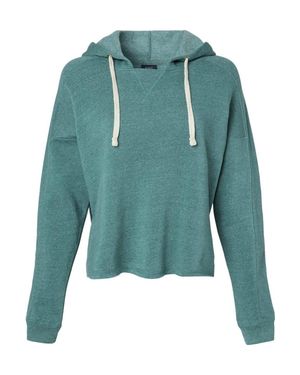 Mv Sport Angel Fleece Crop Hooded Sweatshirt - Green