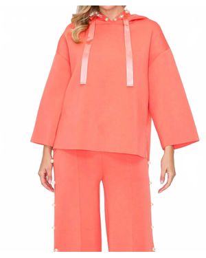 Joh Francine French Scuba Pearl Hoodie - Red
