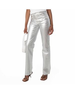 Ferragamo Ferragamo Laminated 5 Pocket Trouser - Gray