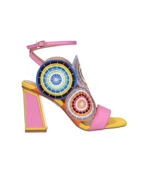 Exe' Lucia Ice Block Heel Sandal - White