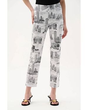 Joseph Ribkoff Printed Pull On Cropped Pants - Multicolor