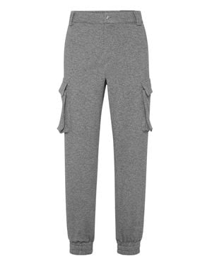 Philipp Plein Cashmere Long Pants Cargo Fit - Gray