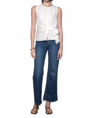 Greylin Lola Sleeveless Side Tie Blouse - Blue