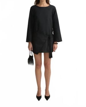 Posse Yvette Kaftan Mini Dress - Black