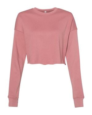 Bella Canvas Crop Crew Fleece - Pink