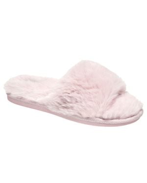 Nine West Faux Fur Slippers - Pink