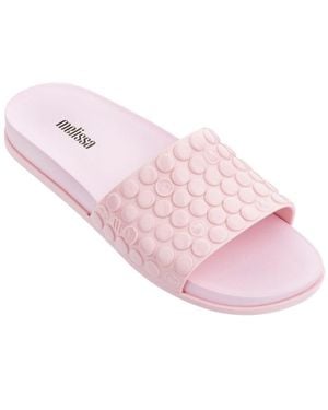 Melissa Polibolha Sandals Bubble Wrap Slip On Slide Jobb1328 - Pink
