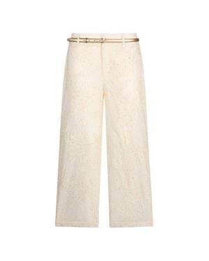 Liu Jo Embroidered Sequin Pants - White
