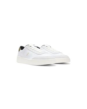 HUGO Cupsole Sneakers With-Printed Logo - White