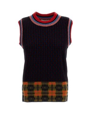 Dries Van Noten Jacquard Knit Top - Black