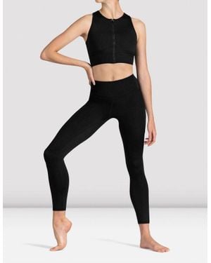 Bloch Kya Zip Front Crop Top - Black