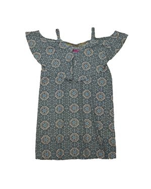 Aqua Girls Dress - Blue