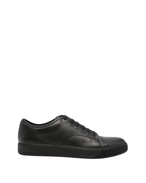 Lanvin Dbb1 Sneakers Textured Calf Leather Sneakers - Black