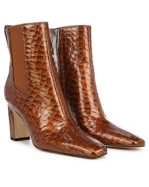 Franco Sarto Flexa Bliss Boots Leather Ankle Bootie Hawk2775 - Brown