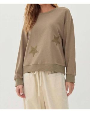 Jodifil Chenille Stars Sweatshirt - Natural